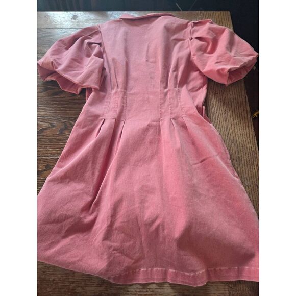 Tuckernuck Murray's Toggery Shop XS Coral Pink Cotton Blend Shirt Dress Sz M - Picture 5 of 5